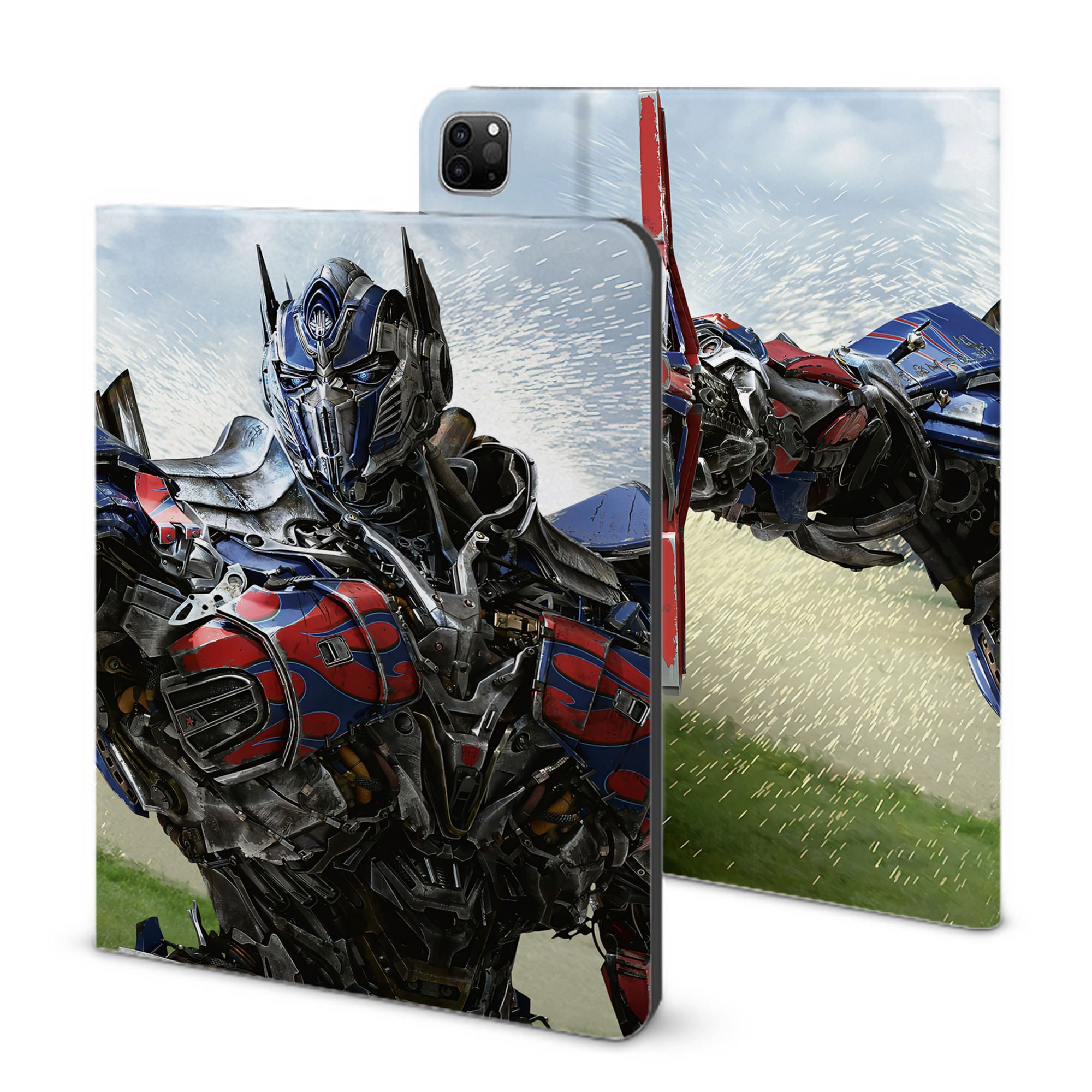 （画像用） Transformers トランスフォーマー IPad ケース ブック型 PUレザー TPU 耐衝撃 軽量 薄型 ペン収納なし 全面保護 IPad 各モデル対応